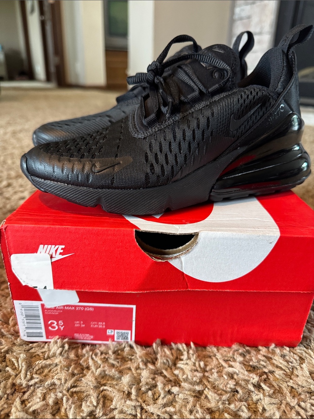 Nike Air Max 270 Youth Sneakers - Black